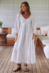 Kelsie Maxi Dress- White Te Amo