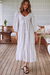 Kelsie Maxi Dress- White Te Amo