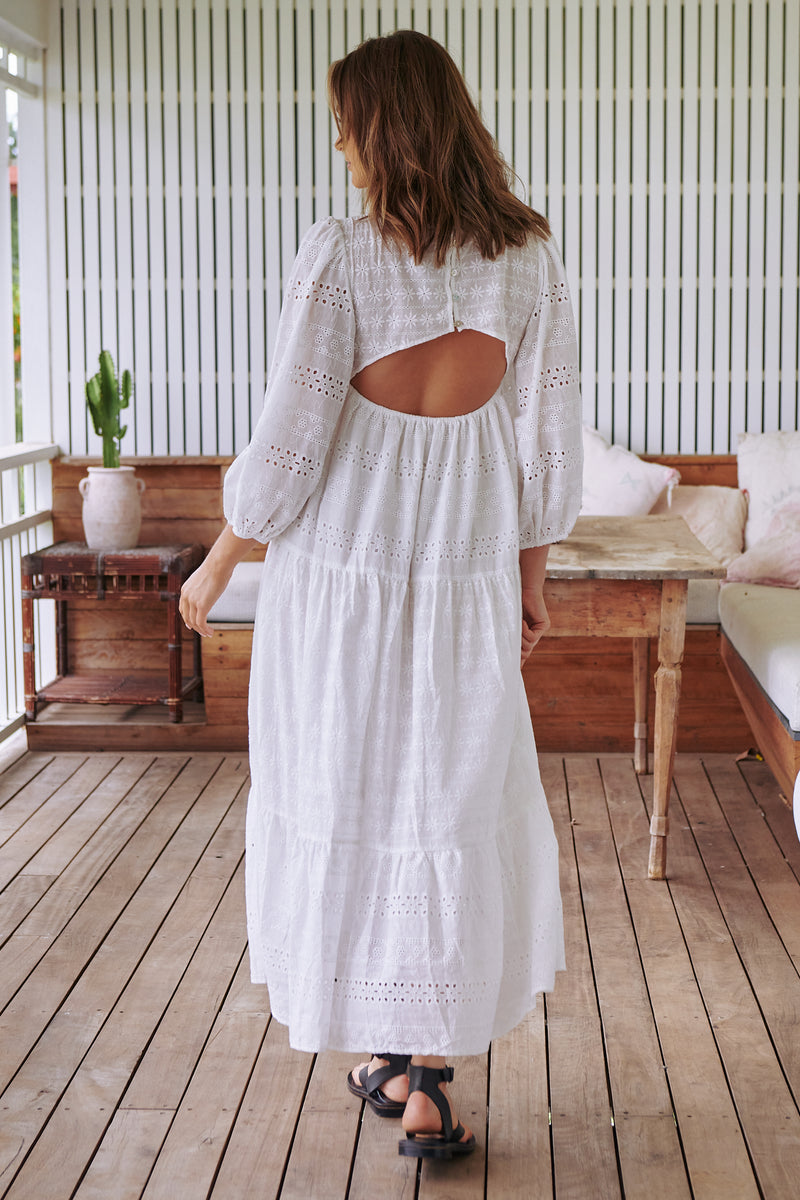 Kelsie Maxi Dress- White Te Amo