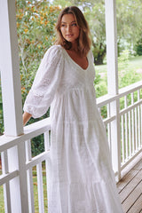 Kelsie Maxi Dress- White Te Amo