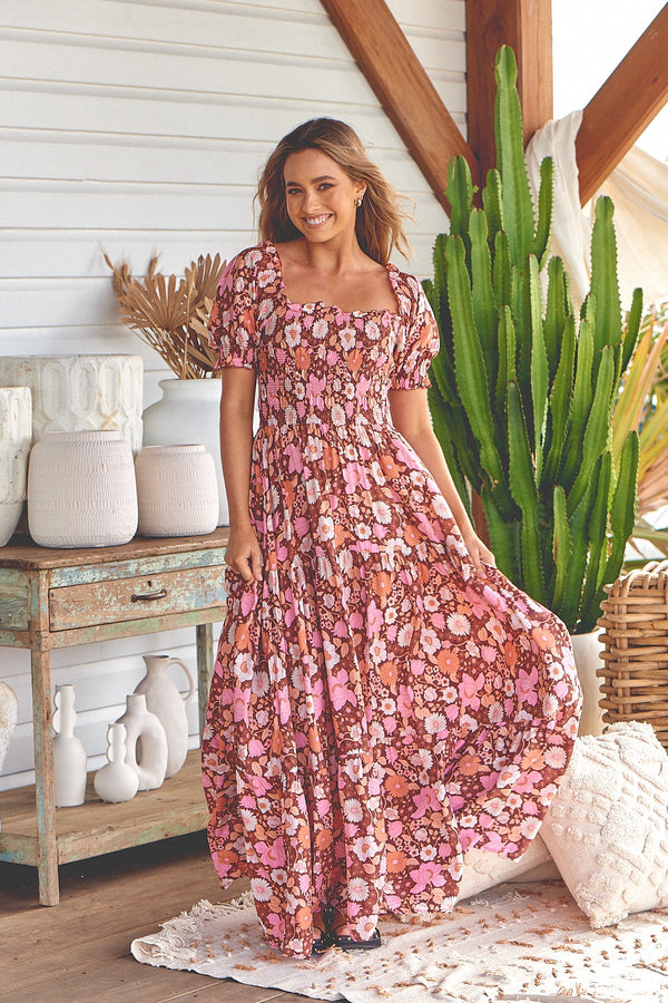 Claudette Maxi Dress - Pixie Print