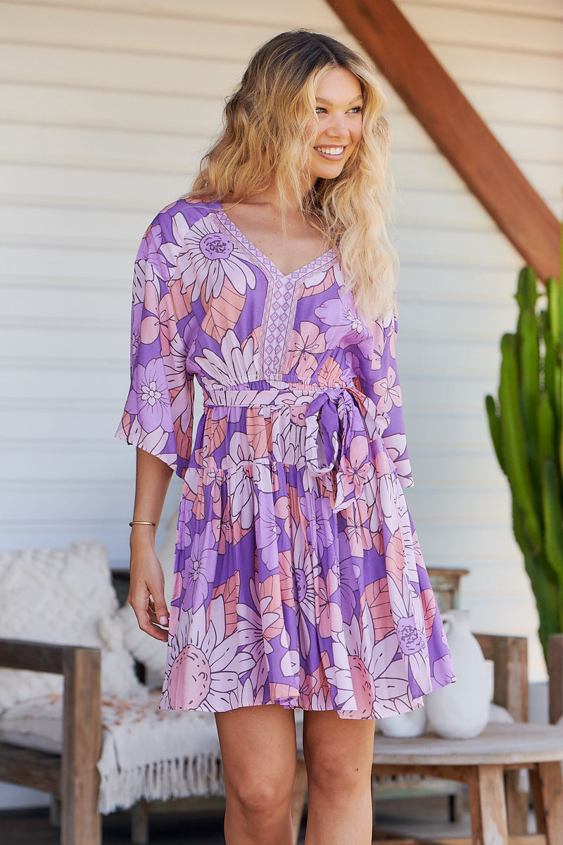 Oakie Mini Dress - Purple Rain