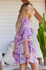 Oakie Mini Dress - Purple Rain