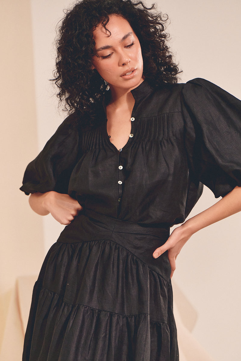 BIRDIE BLOUSE - Black