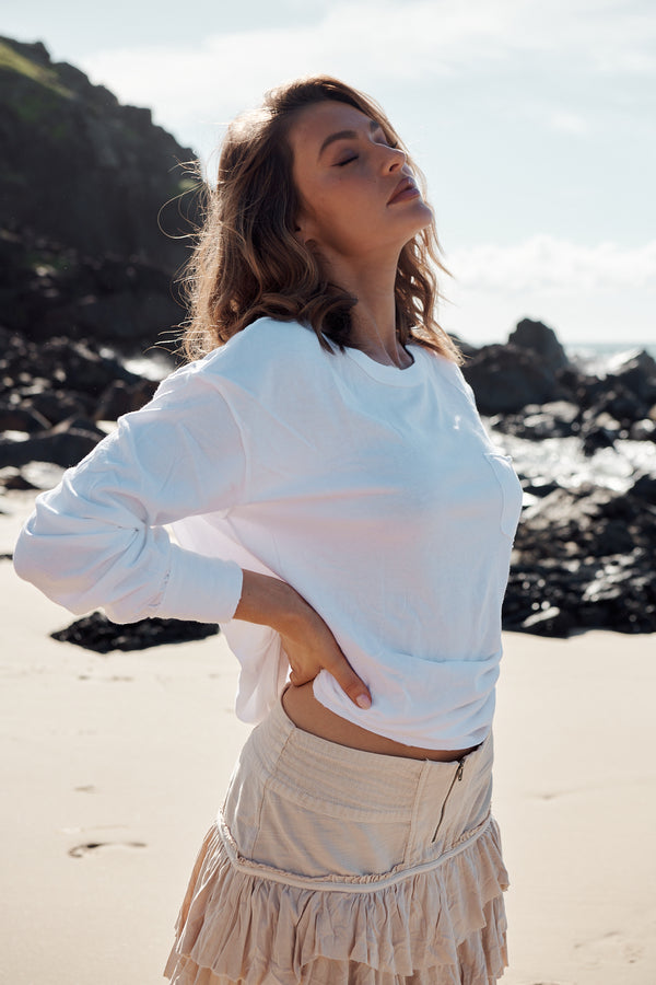 Fade Into You Tee - Ivory ~ Free People