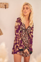 Odette Printed Tunic - Espresso Combo~ Free People