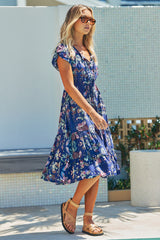 Slate Dress -  Indigo Floral