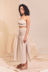 Cece Linen Skirt- Kiva