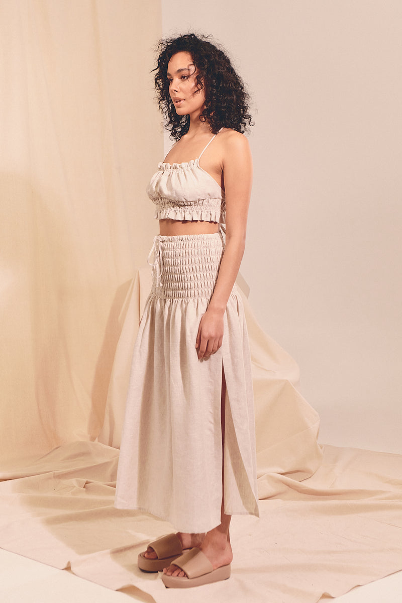 Cece Linen Skirt- Kiva