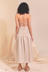 Cece Linen Crop- Natural Kiva