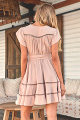 Montana Mini Dress - Nude Cotton