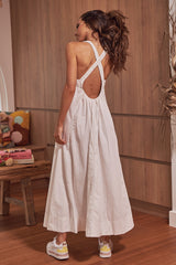 Desert Hearts Apron Dress- White ~ Free People