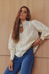 Mystical Embroidery Blouse- Ivory ~ Ministry of Style