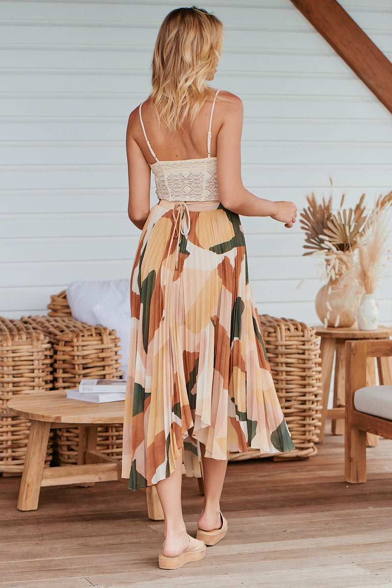 Retro Resort Pleated Skirt ~ MOS the label