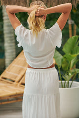 Amelia Skirt  - Sweet Pea White Embroidery
