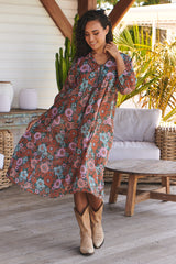Penny Midi Dress - Garden of Dreams