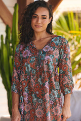 Penny Midi Dress - Garden of Dreams