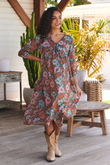 Penny Midi Dress - Garden of Dreams