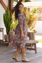 Penny Midi Dress - Garden of Dreams