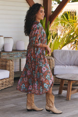 Penny Midi Dress - Garden of Dreams