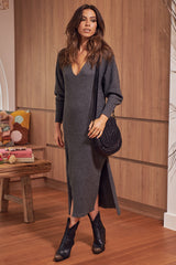 Willow knit Maxi - Charcoal