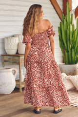 Claudette Maxi Dress - Wilderness Cherry