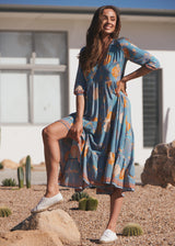 Shorelines Midi Dress - Kiara Print