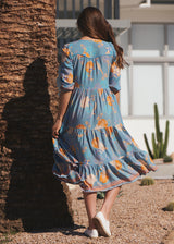 Shorelines Midi Dress - Kiara Print