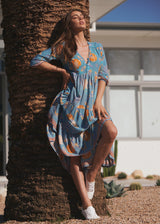 Shorelines Midi Dress - Kiara Print