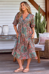 Penny Midi Dress - Cedar