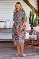Penny Midi Dress - Cedar