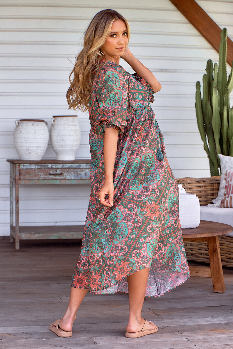 Penny Midi Dress - Cedar