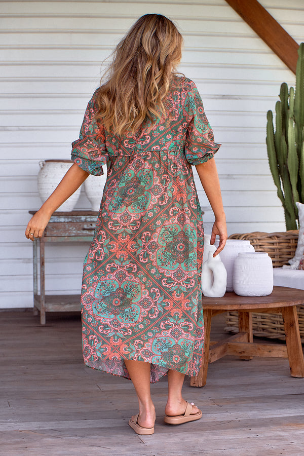 Penny Midi Dress - Cedar
