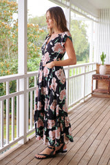 Carmen Maxi - Peach Wild Flower