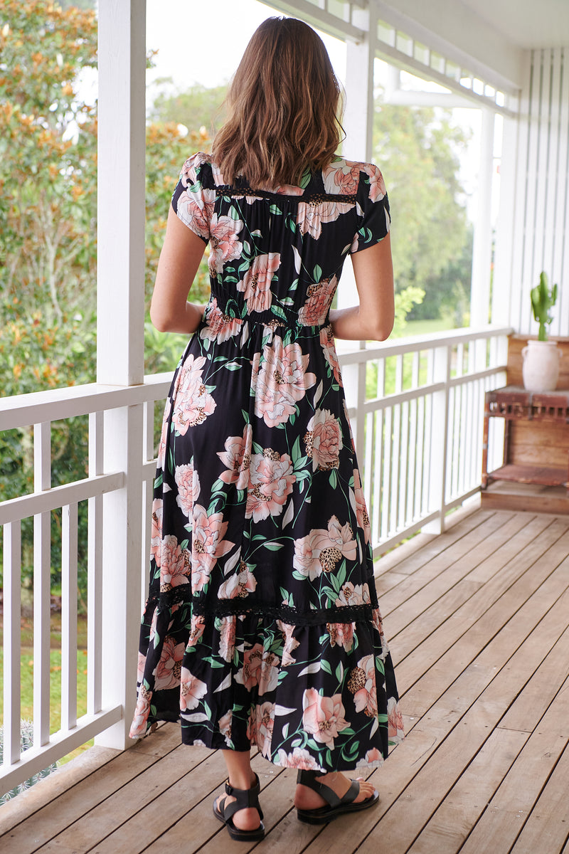 Carmen Maxi - Peach Wild Flower