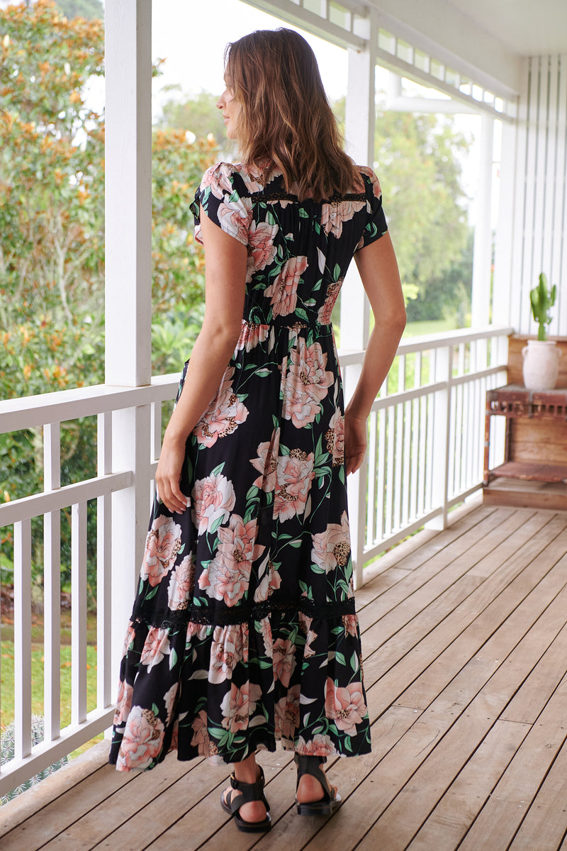 Carmen Maxi - Peach Wild Flower