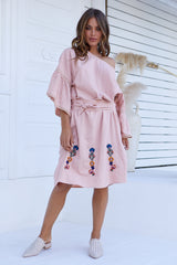 Beta Midi Dress - Vintage Rose