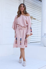 Beta Midi Dress - Vintage Rose