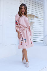 Beta Midi Dress - Vintage Rose