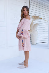Beta Midi Dress - Vintage Rose