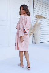 Beta Midi Dress - Vintage Rose