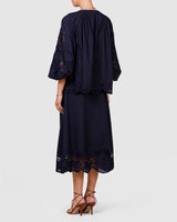 Renaissance Embroidery Blouse - French Navy