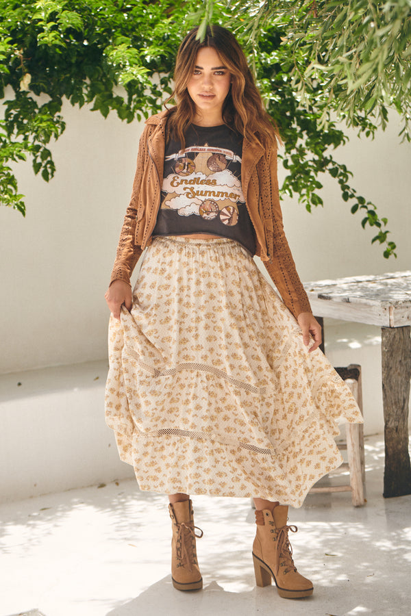 Lily Of The Valley - Lavender Midi Skirt