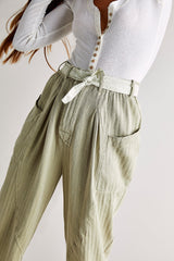 Livin In The City Seamed Pants - Khaki