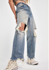 Maggie Mid Rise Straight-Leg Jeans - Aged to Perfection