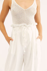 Margate Pleated Trouser - Zinc White