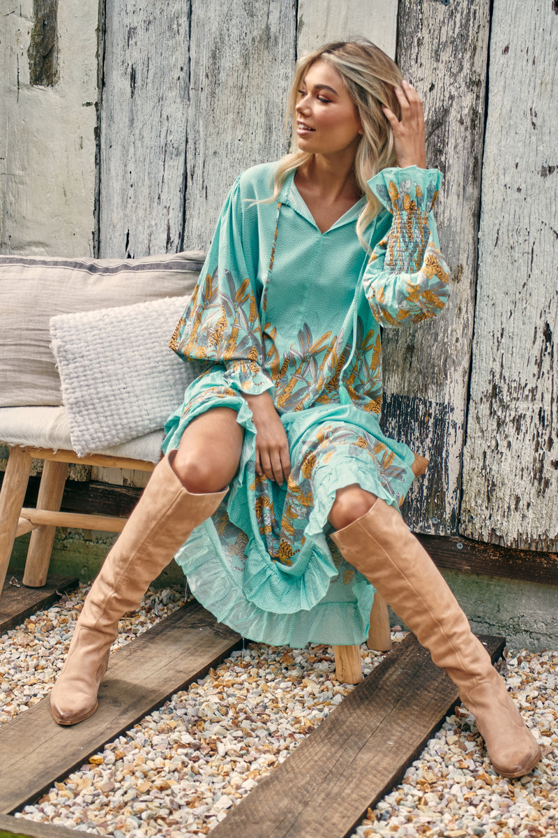 Banjo Dress - Mint Madagascar