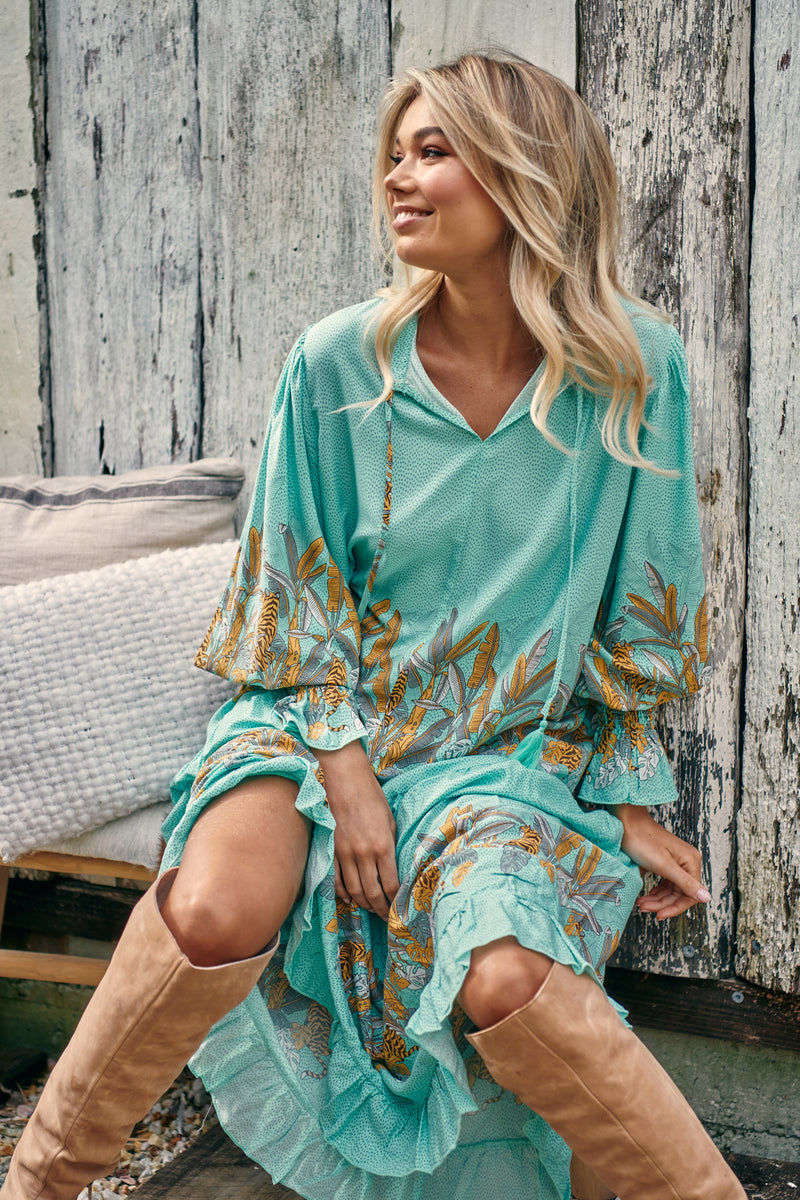 Banjo Dress - Mint Madagascar