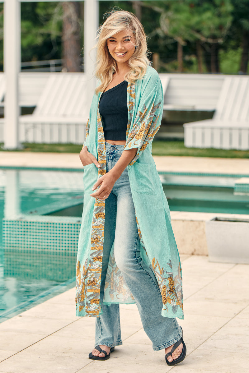 Kelle Kimono - Mint Madagascar