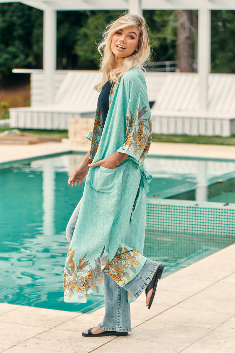 Kelle Kimono - Mint Madagascar